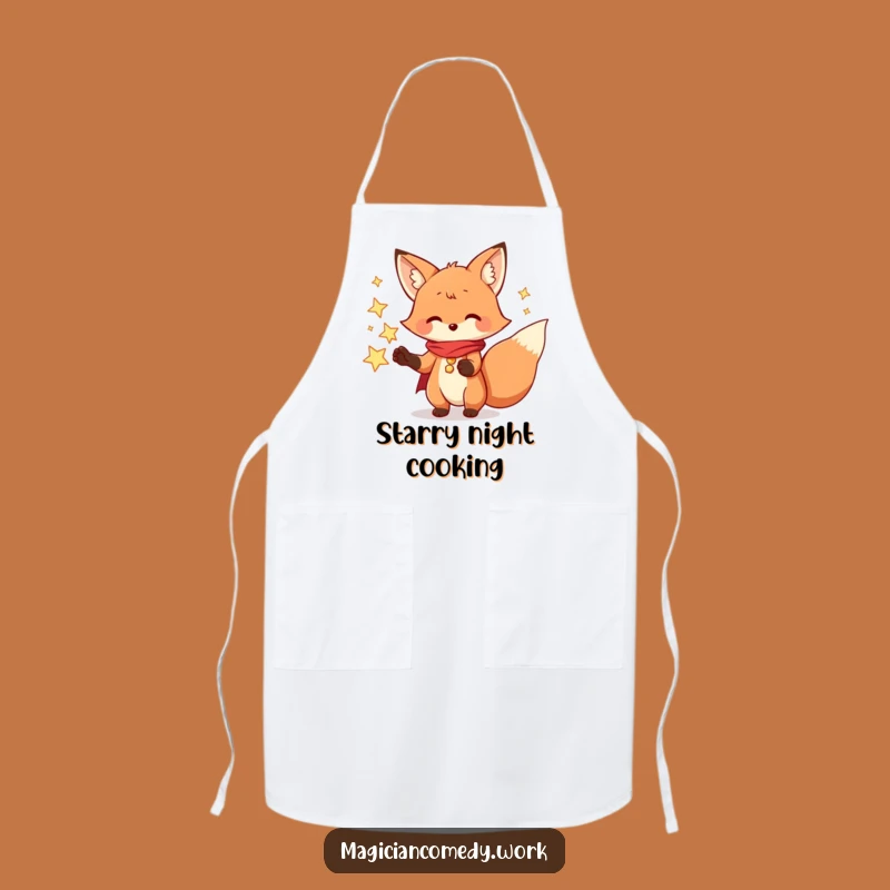 Funny Fox Magician Apron: Kitchen Magic Playful, Perfect Funny Gift