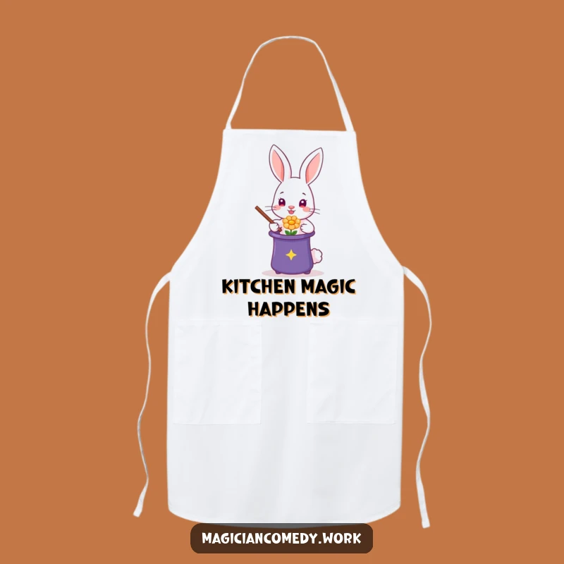 Funny Rabbit Magician Apron: Kitchen Magic Cute, Perfect Funny Gift