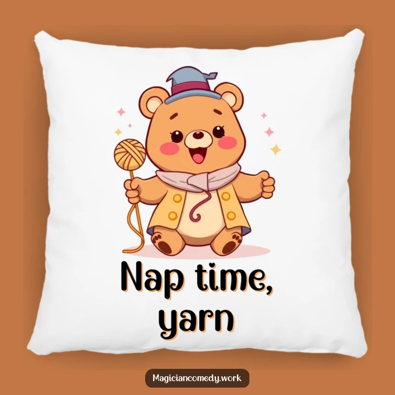 Funny Bear Magician Pillow: Soft Happy Comfort, Perfect Funny Gift