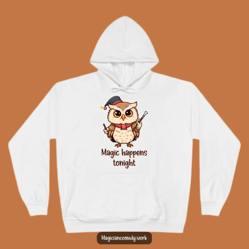 Funny Owl Magician Hoodie: Cozy Mysterious Vibes, Perfect Funny Gift