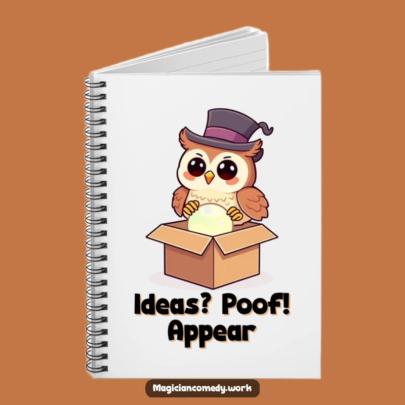 Funny Owl Magician Notebook: Jot Down Magic, Perfect Funny Gift Journal