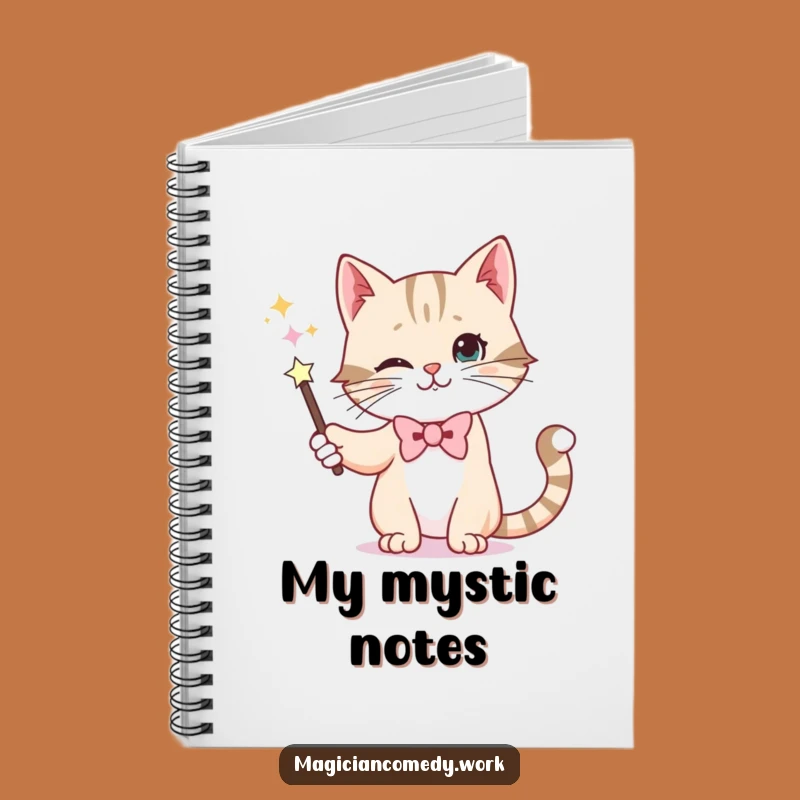 Funny Magic Cat Notebook - Jot Down Ideas with Comedic Mystery