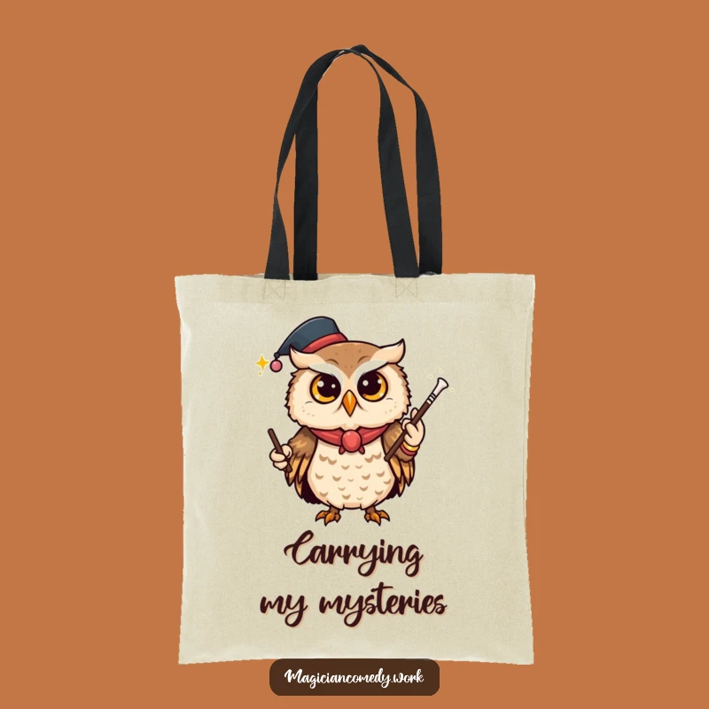 Funny Owl Magician Tote Bag: Curious Style, Perfect Funny Gift