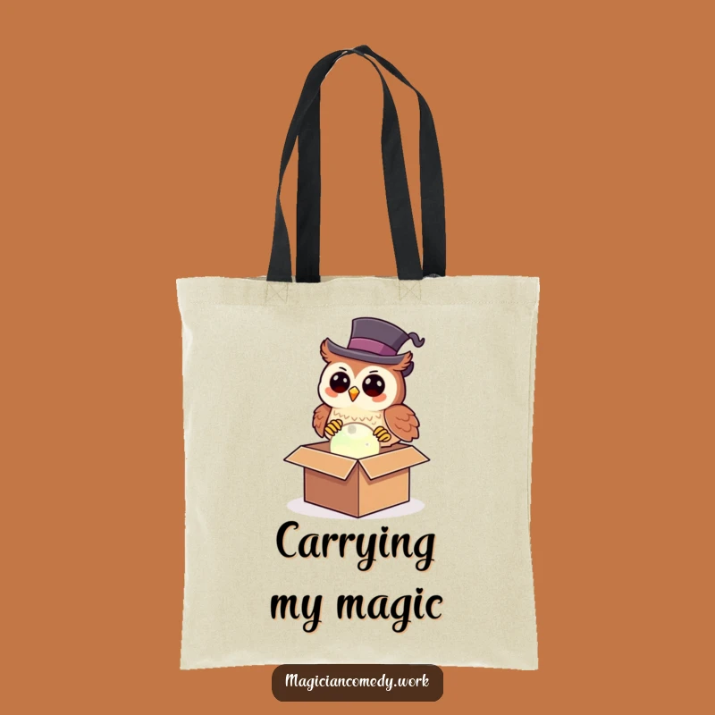 Funny Owl Magician Tote Bag: Happy Owl Magic, Carry Your Funnies